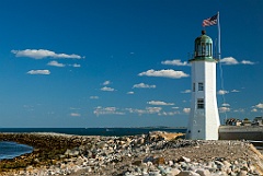 Unique Shape of Scituate Lighthouse Tower in Massachusetts